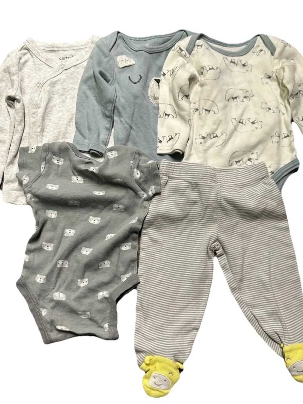 Baby Clothing Bears Long Short Sleeve Bodysuits Pants Size 3-6 Months